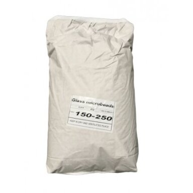 Abrazyvai stiklo rutuliukai (glass microbeads) 150-250 qm 25 kg maišas