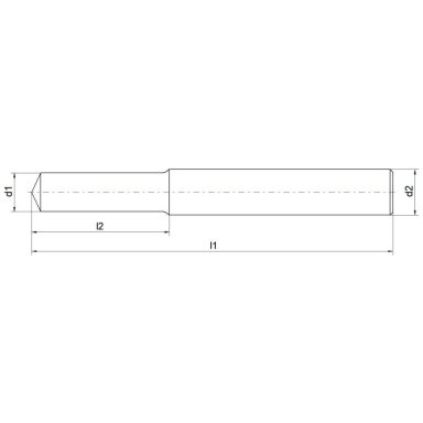Freza nulūžusiems sriegikliams šalinti VHM/2.5x10x38 Nachreiner