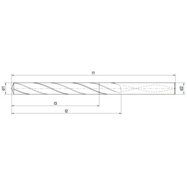Grąžtas su vidiniu aušinimu VHM 8xD Nachreiner 6.0x45x95mm