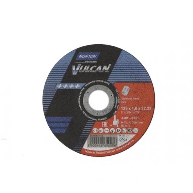 Norton pjovimo diskas A60T-BF41 125x1.0x22.23 VULCAN INOX only