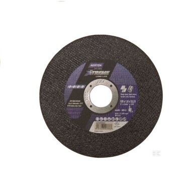 Norton pjovimo diskas A60V-BF41 125x1.0x22.2 NOR X-TREME life METAL/INOX