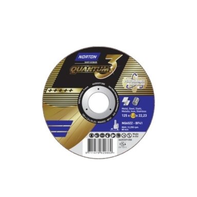 Norton pjovimo diskas NQ60ZZ-BF41 125x1.0x22.23 Quantum 3 METAL/INOX