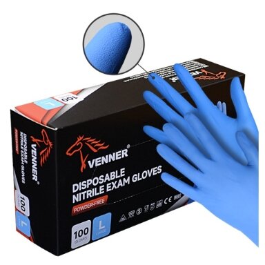 Pirštinės vienkartinės nitrilinės 4.5g (100vnt.)