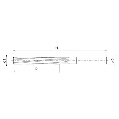 Plėstuvas rankinis HSS DIN206 H7 Nachreiner 5.0x44x87mm