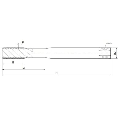 Sriegiklis akloms skylėms HSSE/PM 6HX DIN371 Nachreiner