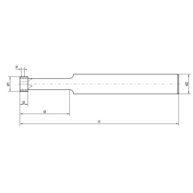 Sriegių freza 2.0x6.0x100mm DIN13 Nahreiner M14